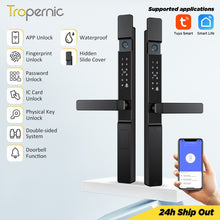 [Grill Door Smart Lock] Tuya Smart Door Lock Double Sided System Waterproof Digital Lock for Grill Door 5 In 1 Digital Lock with Doorbell Function for Sliding Door