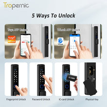 Tuya/TTLOCK Waterproof Smart Door Lock Anti Theft Zinc Alloy Sliding Door Lock with Short Handle Semi-Automatic Fingerprint Digital Lock For Aluminum Door