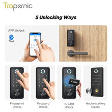 [24h Ship Out] TTLOCK Fully Automatic Smart Lock Biometric Fingerprint Digital Door Lock with Sliding Cover Keyhole Password IC Card Key Unlock