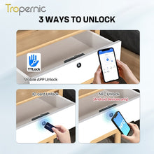 TTLOCK Smart Cabinet Lock with App Management, RFID IC Card Unlock, Keyless Hidden Drawer Lock, Bluetooth Unlock