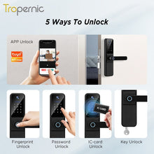 Tuya Smart Lock With Security Camera App Remote Unlock 5 In 1 Digital Lock With Doorbell For Home Fingerprint Password IC Card Key Unlock