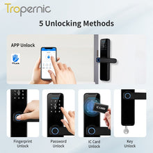 [Ready Stock] 5 In 1 TTLOCK Smart Door Lock Fingerprint Lock Pintu Rumah APP Remote Unlock Password Digital Lock for Woodern Door APP Management Google Home Amazon Alexa