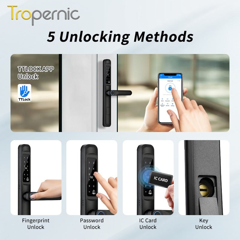 [Google Home] TTLOCK Smart Door Lock with Doorbell APP Remote Unlock Waterproof Sliding Door Lock Fingerprint Digital Lock Amazon Alexa