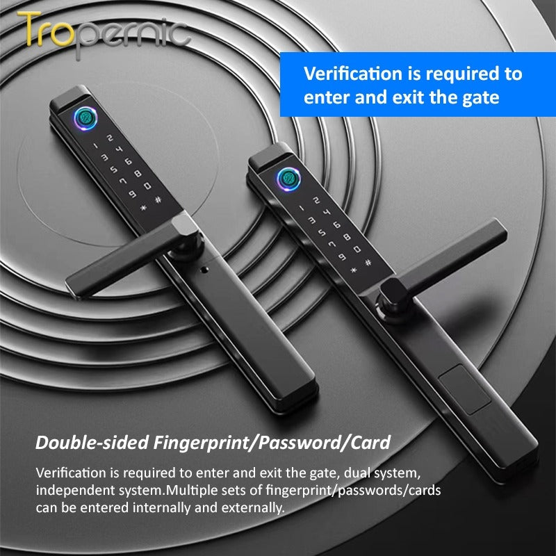 [Smart Grill Door Lock] TTLOCK Smart Door Lock Double Side Outdoor Waterproof Digital Lock with Doorbell Aluminum Door Electronic Lock Fingerprint/Password/IC Card/Key Unlock