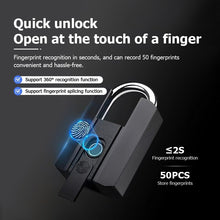 TTLOCK Smart Padlock IP67 Waterproof Fingerprint Padlock APP Remote Unlock USB Rechargeable Portable Outdoor Mini Anti-Theft Padlock With Key