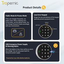 [Public Mode] 2 In 1 Smart Drawer Lock Password Cabinet Lock with IC Card Keyless Universal Cabinet Lock for Home Hotel Sauna Room