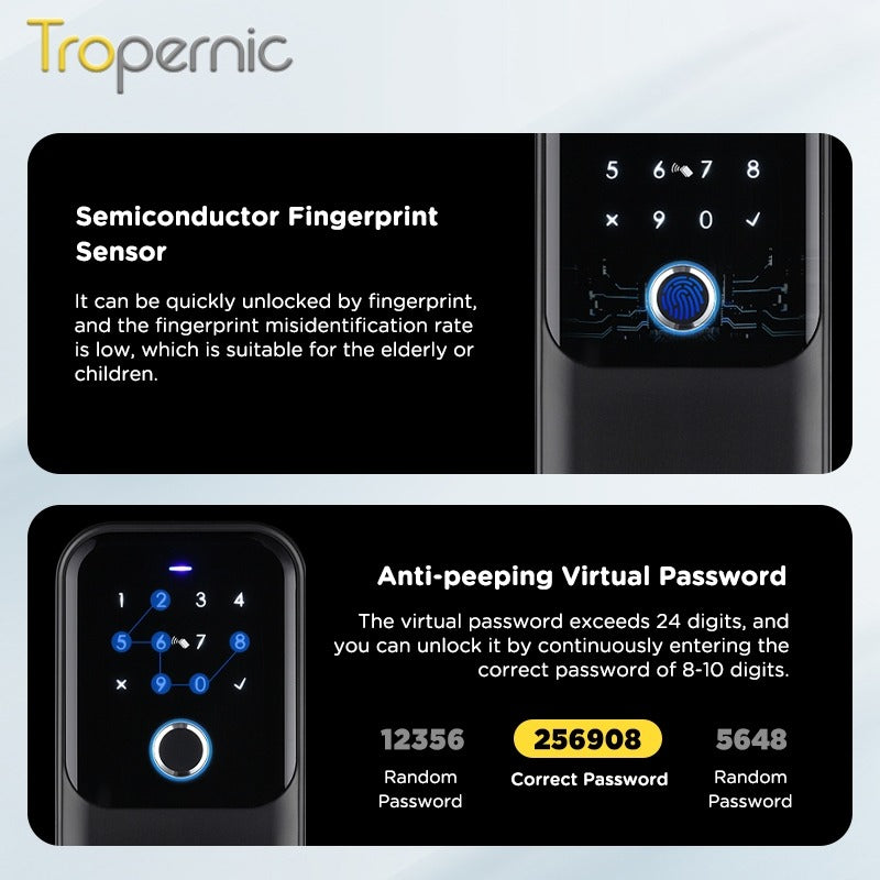 [APP Management] Tuya/TTLOCK Bluetooth Key Safe Box Outdoor Waterproof Wall Mounted Safety Box APP Remote Unlock Fingerprint Password Anti Theft Strongbox for Home