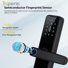 5 In 1 Tuya WiFi Smart Door Lock with Doorbell APP Remote Unlock Fingerprint Digital Lock Tombol Pintu Bilik Password Electronic Lock for Home Wooden Door