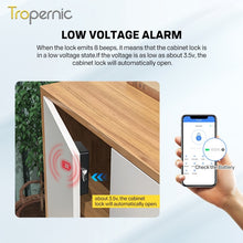 TTLOCK Smart Cabinet Lock with App Management, RFID IC Card Unlock, Keyless Hidden Drawer Lock, Bluetooth Unlock