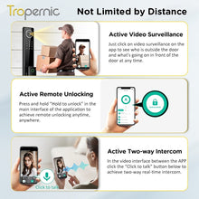 [New Arrival] 7 In 1 Tuya Smart Door Lock with Video Surveillance APP Remote Unlock Fully Automatic Fingerprint Digital Lock 3D Face Palm Unlock 6068 Security Door Lock