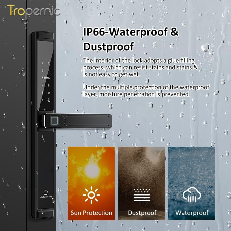 [Grill Door Lock] TTLOCK Double Sided Smart lock Waterproof Double Side System Digital Lock with Doorbell Bluetooth Smart Grill Door Lock