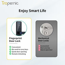 5 In 1 Tuya WiFi Smart Door Lock with Doorbell APP Remote Unlock Fingerprint Digital Lock Tombol Pintu Bilik Password Electronic Lock for Home Wooden Door