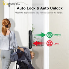 [Video Surveillance] 7 In 1 Tuya Smart Door Lock with HD Security Camera Fully Automatic Safety Door Digital Lock with Intercom Function