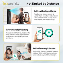 6 In 1 Tuya Smart Door Lock 3D Face Recognition Video Intercom Fully Auto Lock Pintu Rumah with Mechanical Deadlock APP Remote Unlock for Main Door