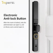Tuya WiFi Smart Door Lock with Security Camera Fingerprint Sliding Door Lock with Electronic Anti Lock Button Security Password Digital Door Lock for Home