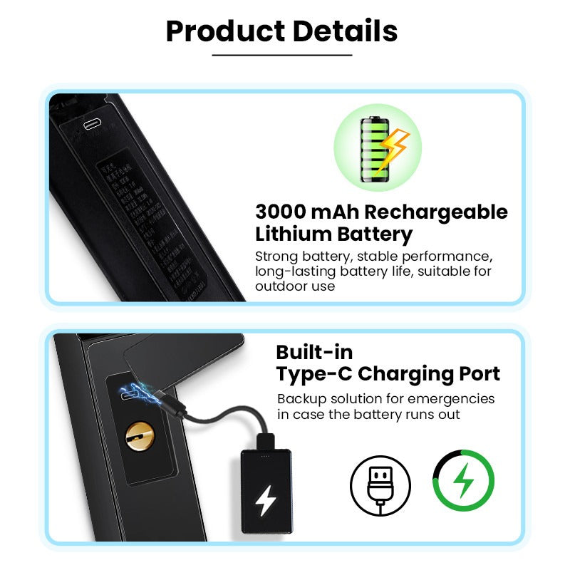 [Grill Door Smart Lock] Tuya Smart Door Lock Double Sided System Waterproof Digital Lock for Grill Door 5 In 1 Digital Lock with Doorbell Function for Sliding Door