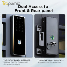 [Gate Door Lock] Tuya Double Side Smart Door Lock with Doorbell Fully Automatic 3D Face Unlock APP Remote Unlock Fingerprint Digital Lock for Home