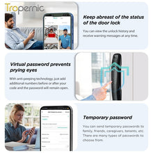 [Video Surveillance] 7 In 1 Tuya Smart Door Lock with HD Security Camera Fully Automatic Safety Door Digital Lock with Intercom Function