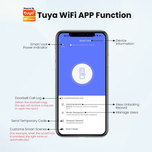 [Grill Door Smart Lock] Tuya Smart Door Lock Double Sided System Waterproof Digital Lock for Grill Door 5 In 1 Digital Lock with Doorbell Function for Sliding Door