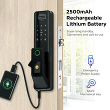 [Video Surveillance] Tuya Smart Door Lock 3D Face Palmprint Unlock Fully Automatic Digital Door Lock APP User Management Remote Unlock Fingerprint Tombol Pintu Rumah for Wooden Door