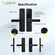 TTLOCK Smart Door Lock with Doorbell APP Management Fingerprint Tombol Pintu Rumah Anti Theft Password Digital Lock Door Knob for Home Wooden Door