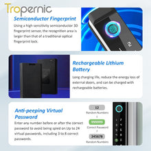 [Smart Grill Door Lock] TTLOCK Smart Door Lock Double Side Outdoor Waterproof Digital Lock with Doorbell Aluminum Door Electronic Lock Fingerprint/Password/IC Card/Key Unlock
