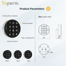 [Public Mode] 2 In 1 Smart Drawer Lock Password Cabinet Lock with IC Card Keyless Universal Cabinet Lock for Home Hotel Sauna Room