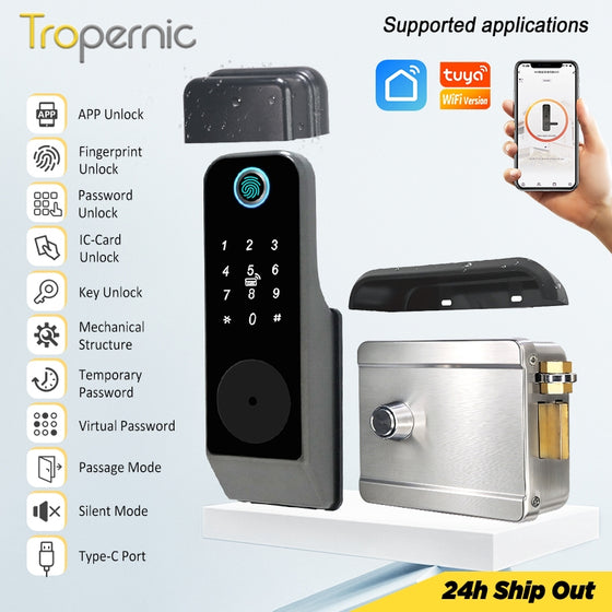 Tropernic GT01-2 Tuya WiFi Smart Rim Lock