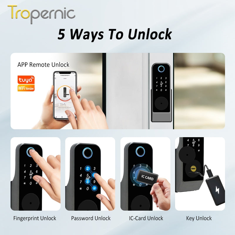 Tropernic GT01-2 Tuya WiFi Smart Rim Lock