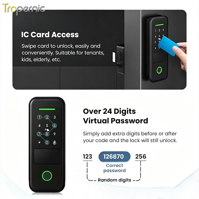 Tropernic R7 Tuya WiFi Smart Rim Lock