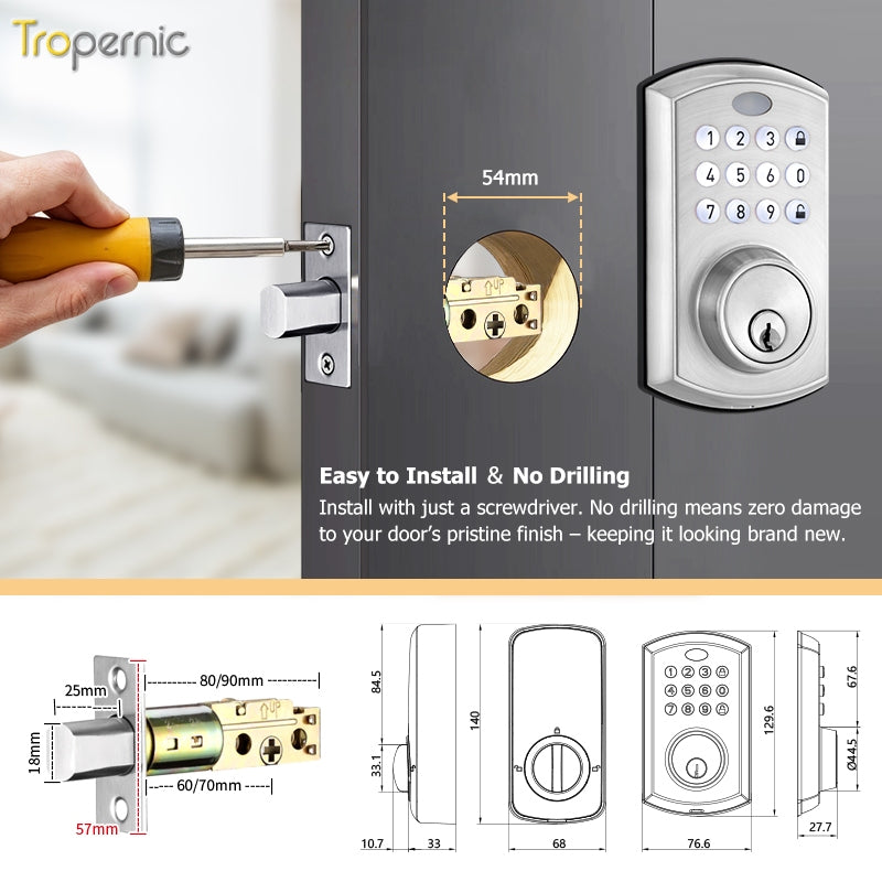Tropernic A01 Tuya WiFi Smart Lock