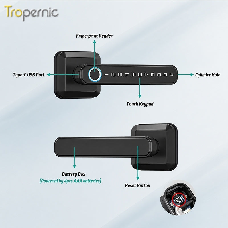 Tropernic T3 Tuya/TTLcok Bluetooth Smart Lock
