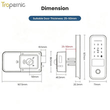 Tropernic R7 Tuya WiFi Smart Rim Lock
