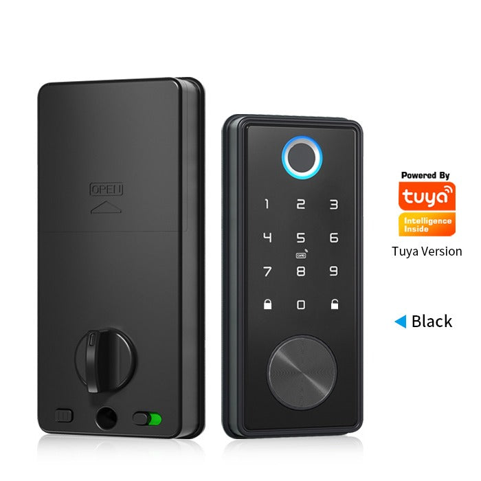 Tuya Smart Door Lock WiFi Remote Unlock Digital Password IC Card Biometric Fingerprint Unlock Fully Automatic Electric Deadbolt