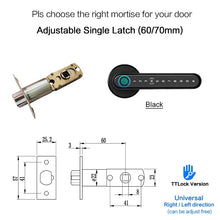 [No Drilling] 5 In 1 TTLOCK Digital Door Lock APP Remote Unlock Anti Theft Fingerprint Handle Password Smart Lock 60/70MM Single Latch For Bedroom Home Hotel