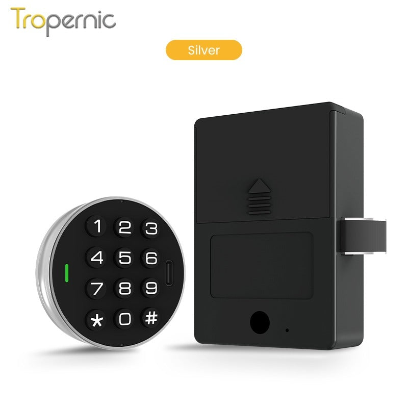 [Public Mode] 2 In 1 Smart Drawer Lock Password Cabinet Lock with IC Card Keyless Universal Cabinet Lock for Home Hotel Sauna Room