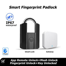 TTLOCK Smart Padlock IP67 Waterproof Fingerprint Padlock APP Remote Unlock USB Rechargeable Portable Outdoor Mini Anti-Theft Padlock With Key
