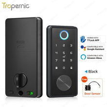 [24h Ship Out] TTLOCK Fully Automatic Smart Lock Biometric Fingerprint Digital Door Lock with Sliding Cover Keyhole Password IC Card Key Unlock