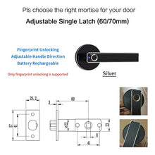 [No Drilling] 5 In 1 TTLOCK Digital Door Lock APP Remote Unlock Anti Theft Fingerprint Handle Password Smart Lock 60/70MM Single Latch For Bedroom Home Hotel