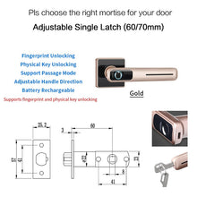[No Drilling] 5 In 1 TTLOCK Digital Door Lock APP Remote Unlock Anti Theft Fingerprint Handle Password Smart Lock 60/70MM Single Latch For Bedroom Home Hotel