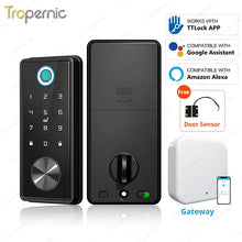 [24h Ship Out] TTLOCK Fully Automatic Smart Lock Biometric Fingerprint Digital Door Lock with Sliding Cover Keyhole Password IC Card Key Unlock