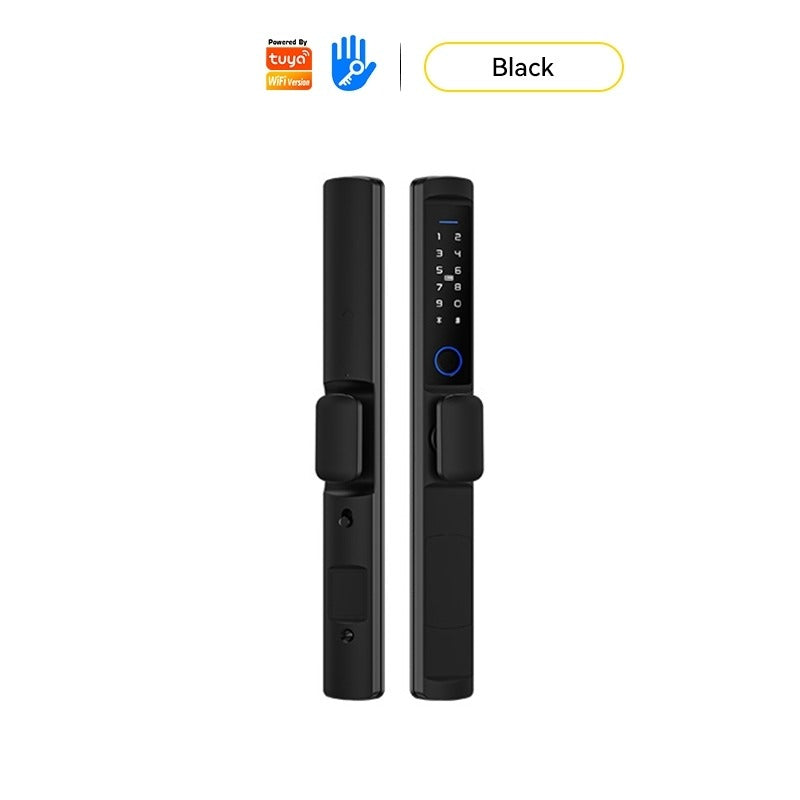 Tuya/TTLOCK Waterproof Smart Door Lock Anti Theft Zinc Alloy Sliding Door Lock with Short Handle Semi-Automatic Fingerprint Digital Lock For Aluminum Door
