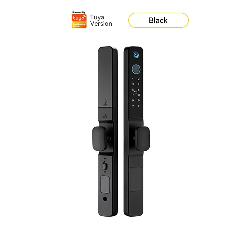 Tuya WiFi Smart Door Lock with Security Camera Fingerprint Sliding Door Lock with Electronic Anti Lock Button Security Password Digital Door Lock for Home