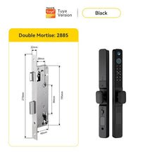Tuya WiFi Smart Door Lock with Security Camera Fingerprint Sliding Door Lock with Electronic Anti Lock Button Security Password Digital Door Lock for Home