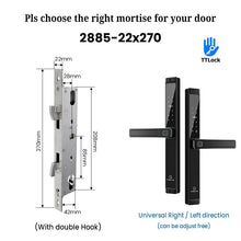 [Grill Door Lock] TTLOCK Double Sided Smart lock Waterproof Double Side System Digital Lock with Doorbell Bluetooth Smart Grill Door Lock