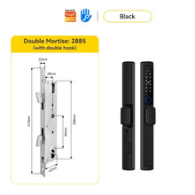 Tuya/TTLOCK Waterproof Smart Door Lock Anti Theft Zinc Alloy Sliding Door Lock with Short Handle Semi-Automatic Fingerprint Digital Lock For Aluminum Door
