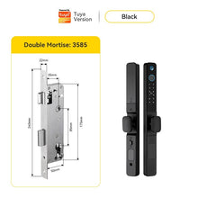 Tuya WiFi Smart Door Lock with Security Camera Fingerprint Sliding Door Lock with Electronic Anti Lock Button Security Password Digital Door Lock for Home