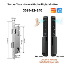 [New Grill Lock] 7 In 1 Tuya Smart Door Lock Fully Automatic Double Sided Lock 3D Face + Palm Recognition Waterproof Sliding Door Lock for Gate Door
