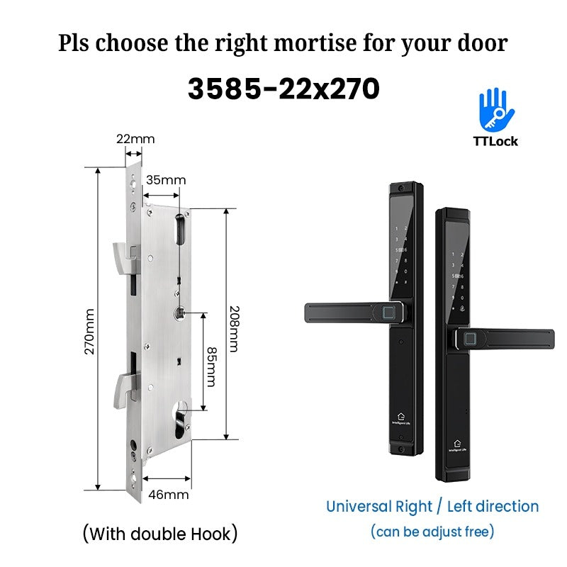 [Grill Door Lock] TTLOCK Double Sided Smart lock Waterproof Double Side System Digital Lock with Doorbell Bluetooth Smart Grill Door Lock