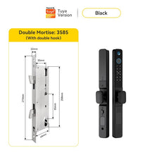 Tuya WiFi Smart Door Lock with Security Camera Fingerprint Sliding Door Lock with Electronic Anti Lock Button Security Password Digital Door Lock for Home